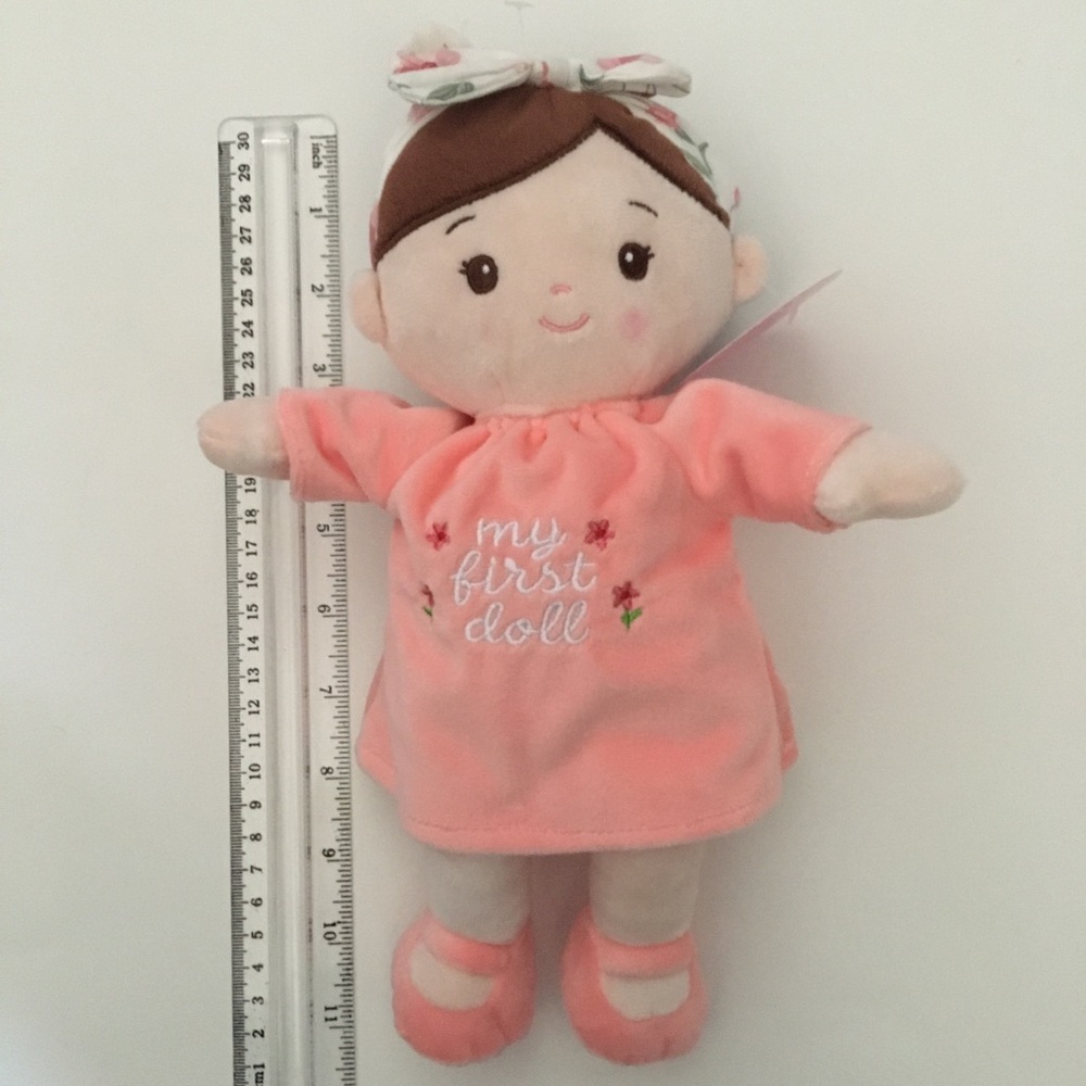 My 1st Doll wearing Pink Dress and Headband Soft Baby Toy Baby Gift NEW  | Linzy - Picture 9 of 9